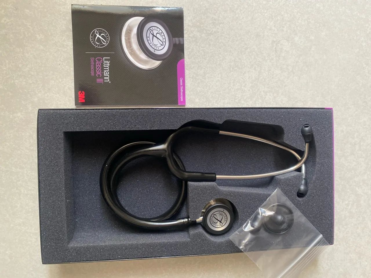Estetoscópio littman Classic lll preto  - Foto 3