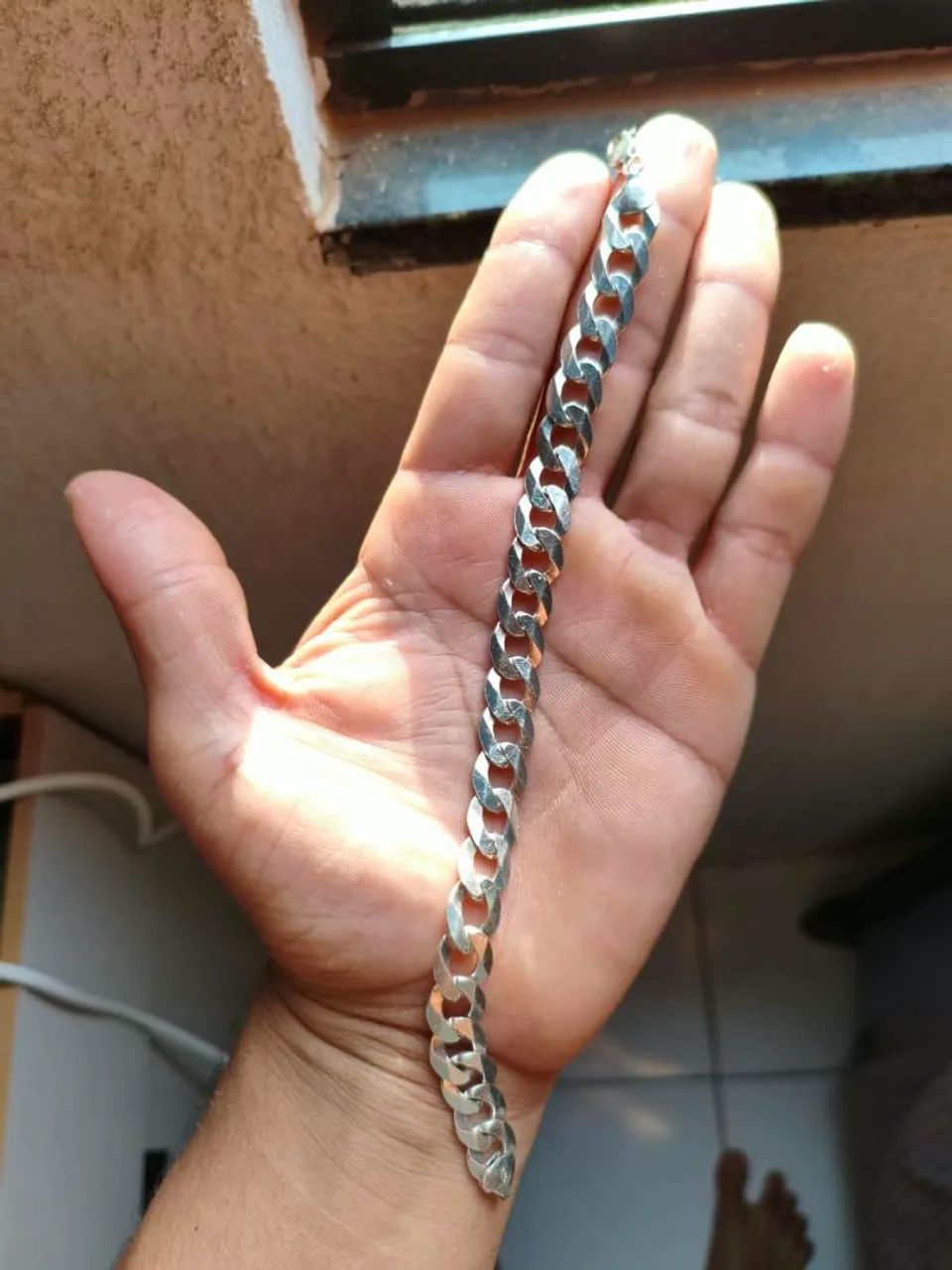 Pulseira prata masculina  - Foto 4