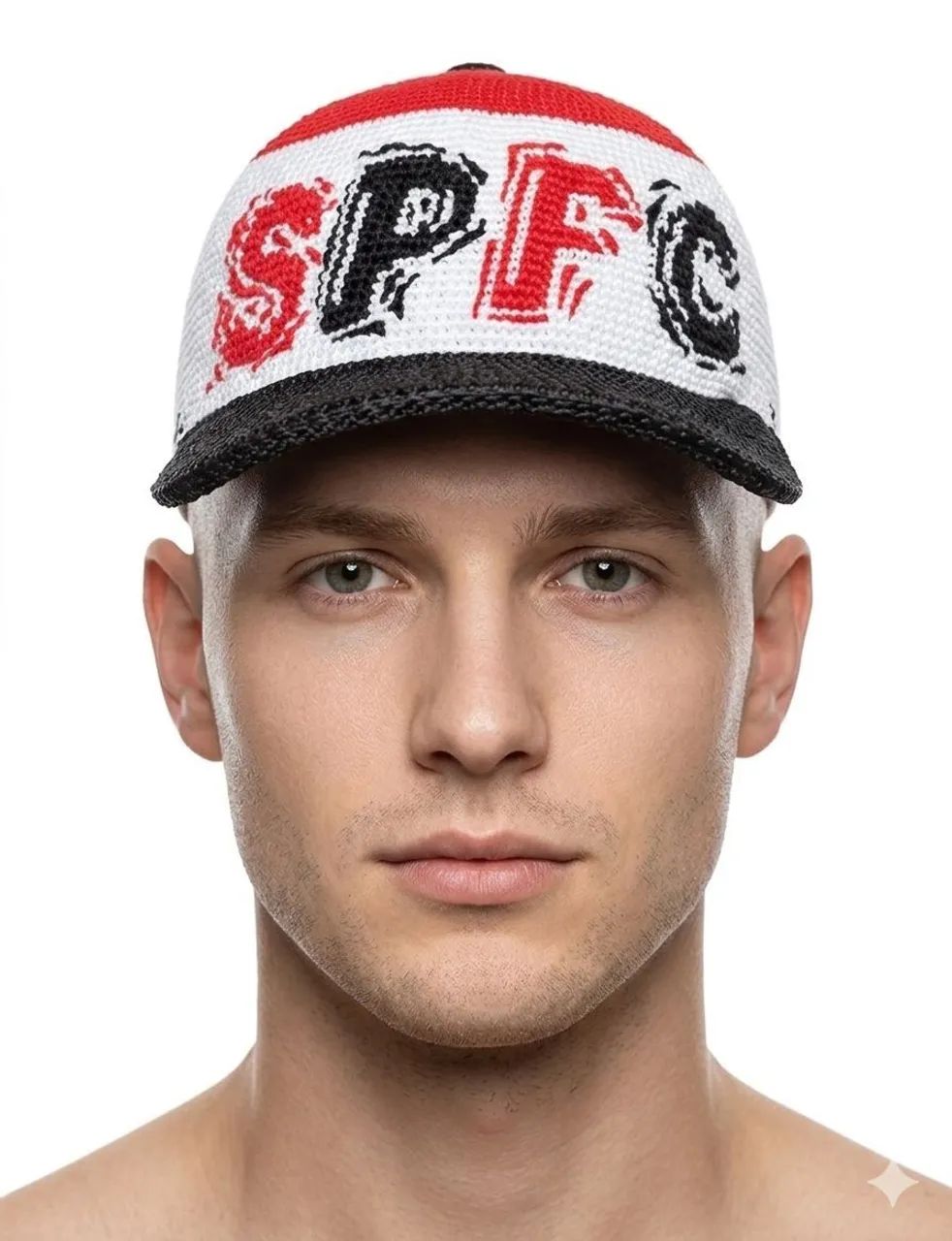 Boné de crochê São Paulo SPFC