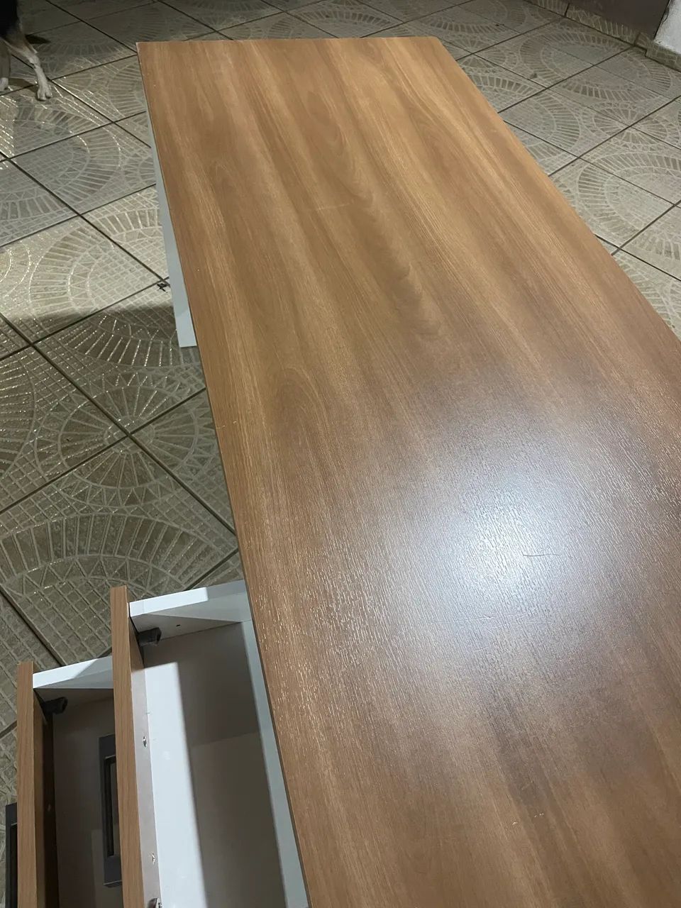 Mesa escritório com 2 gavetas com chave  - Foto 2