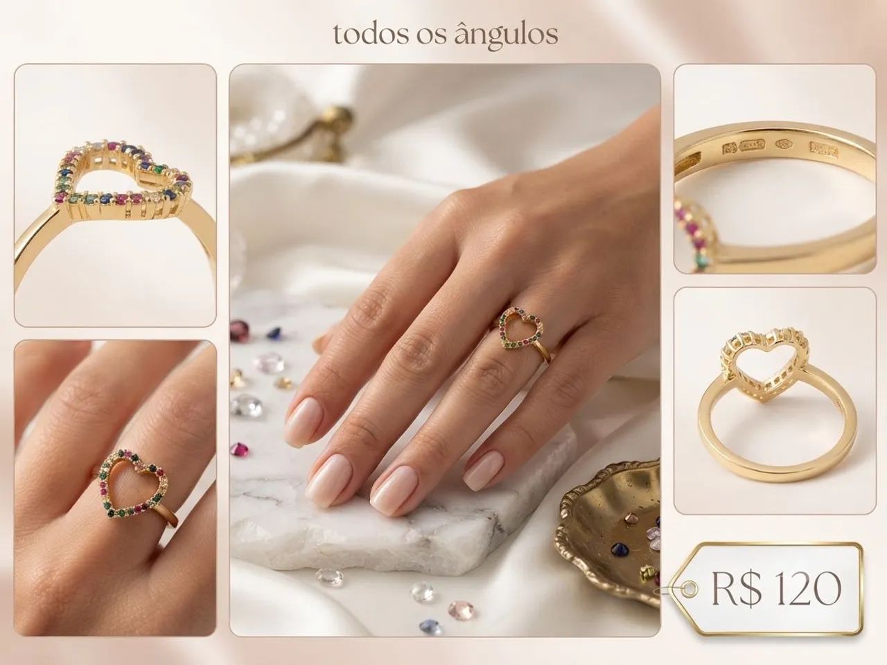 semi jóias Gold 
