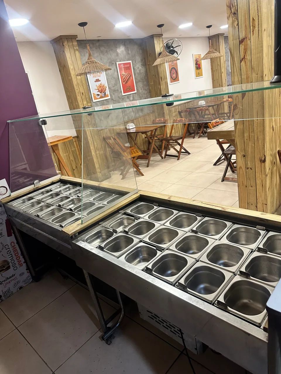 Mesa de self service refrigerada 