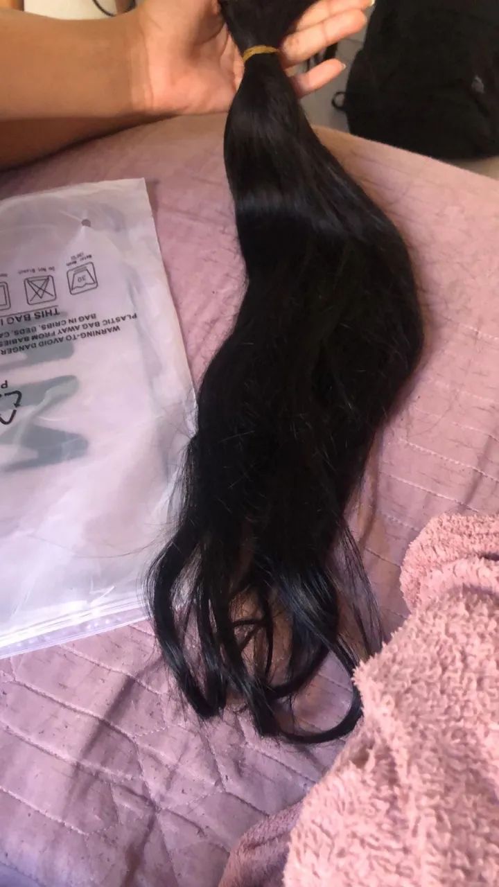 Cabelo humano 65 cm