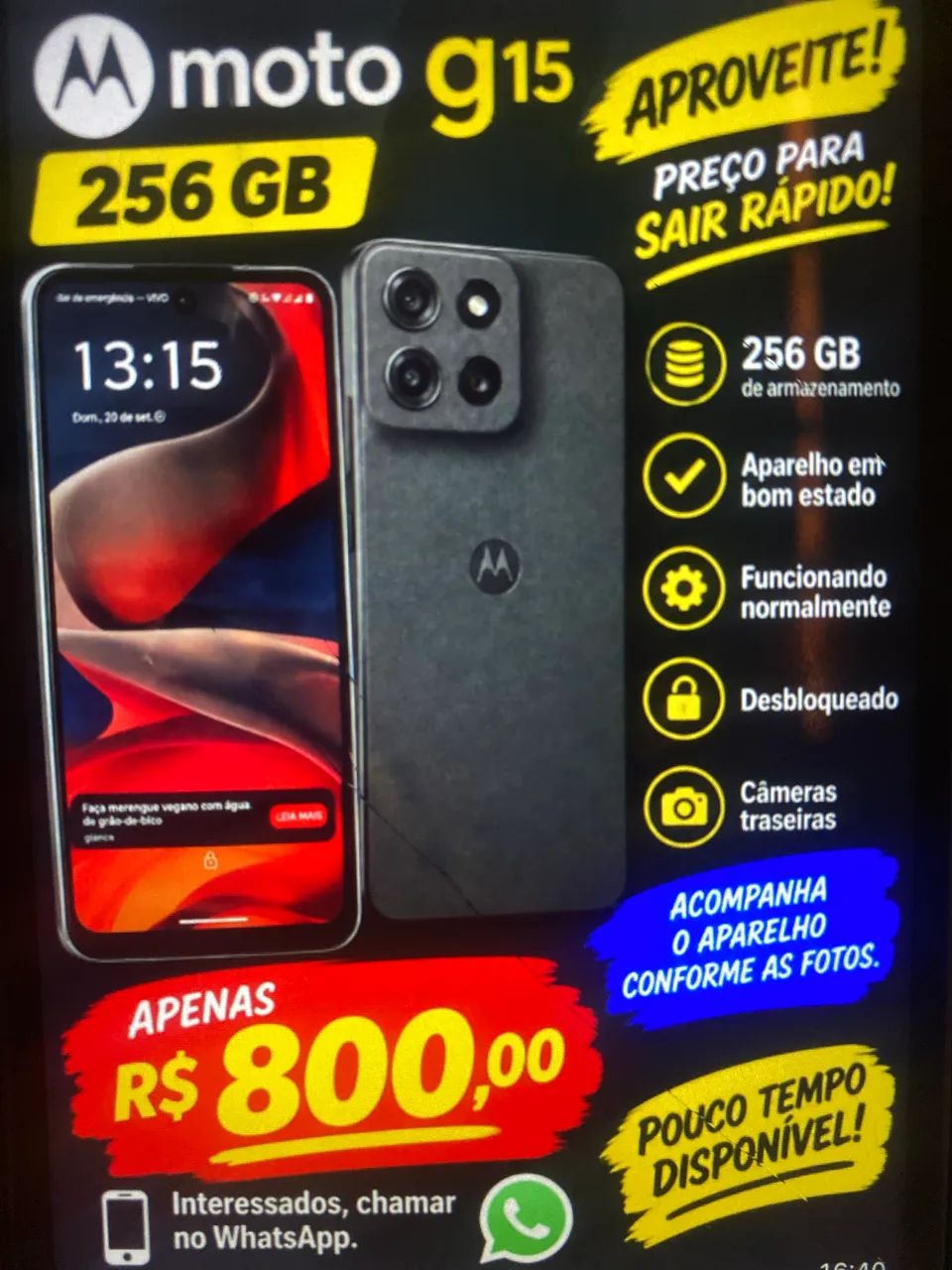 Vende-se moto G15