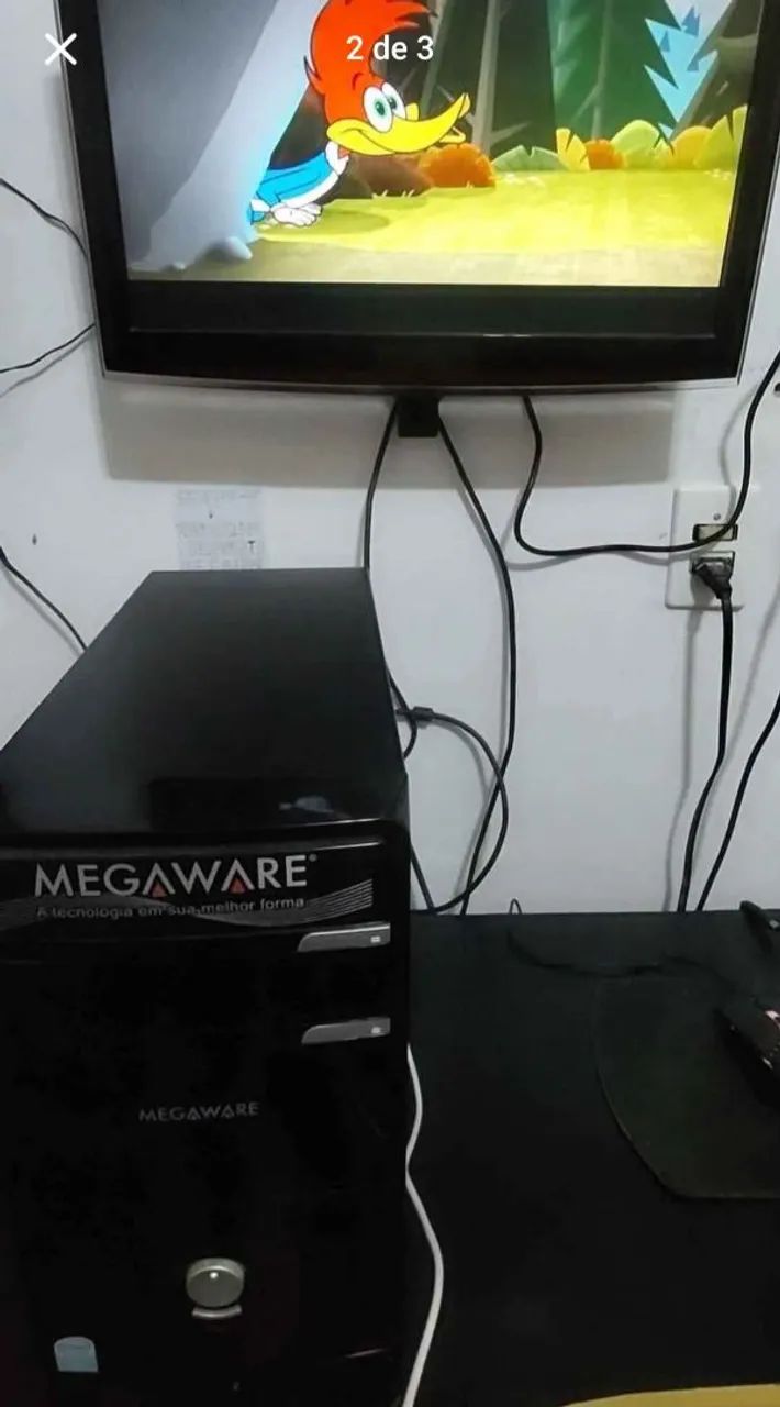 VENDO OU TROCO PC CELERON MEGAWARE 4GB DE RAM HD DE 320GB SÓ 199$ - Foto 2