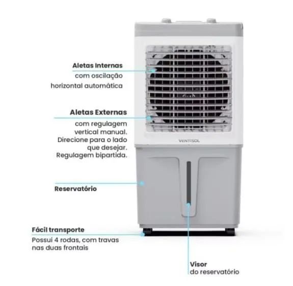 Climatizador de Ar Ventisol Portátil 60 Litros - Foto 2