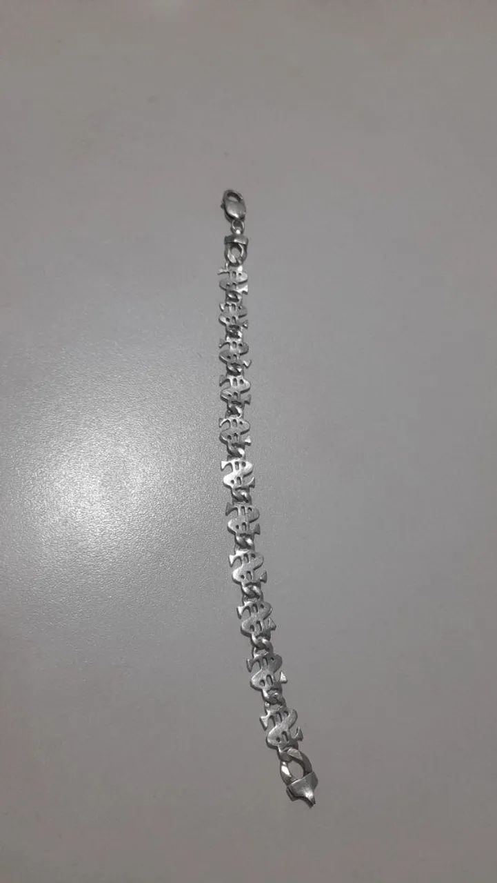 Pulseira Prata Cifrão 925 - Foto 2