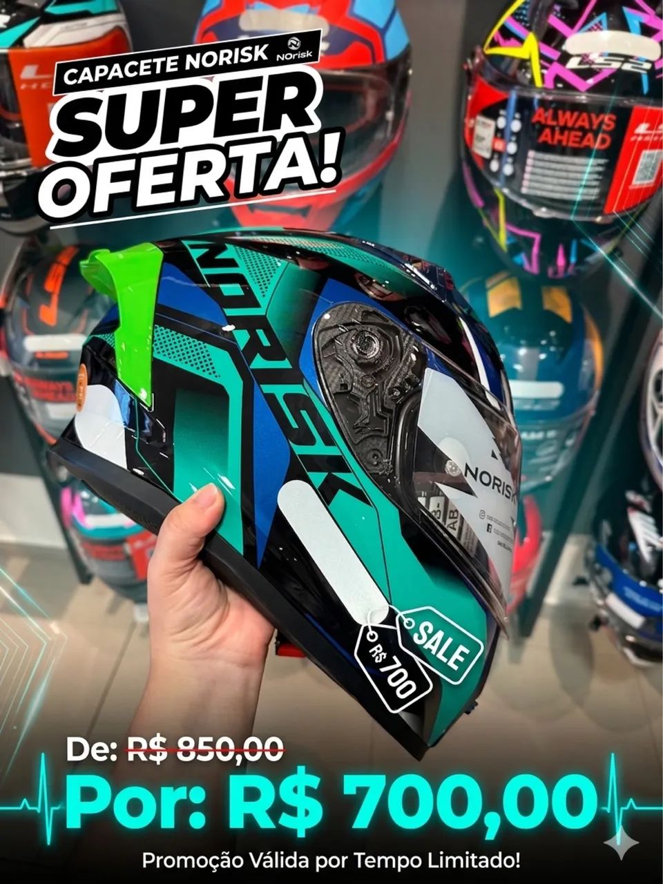 CAPACETE NORISK FLOW  - Foto 4