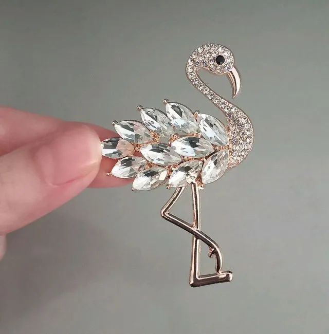 Broche de Flamingo Luxo (novo) - Foto 2