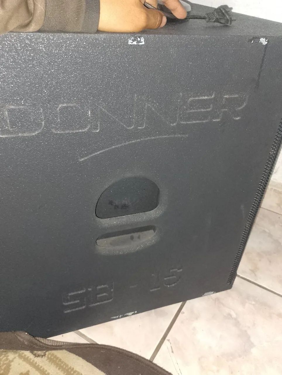 Sub grave 15 polegadas Donner pouco uso - Foto 4