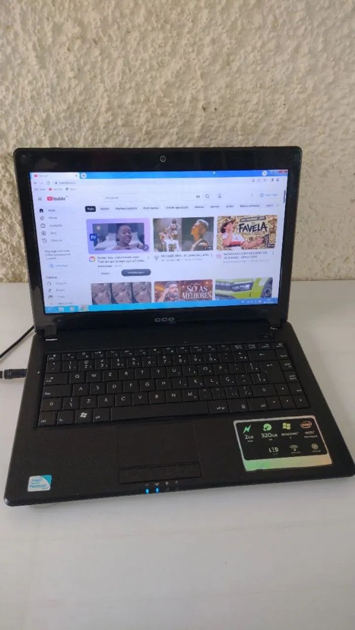 Notebook Windows 7Pro Ativado 4G HD 320G Conservado 