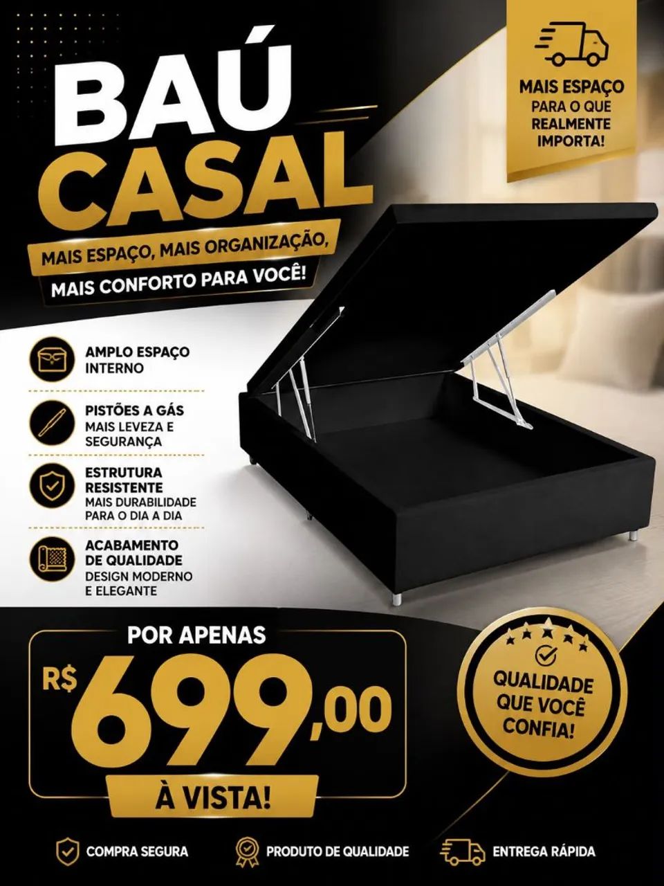 Cama box baú 