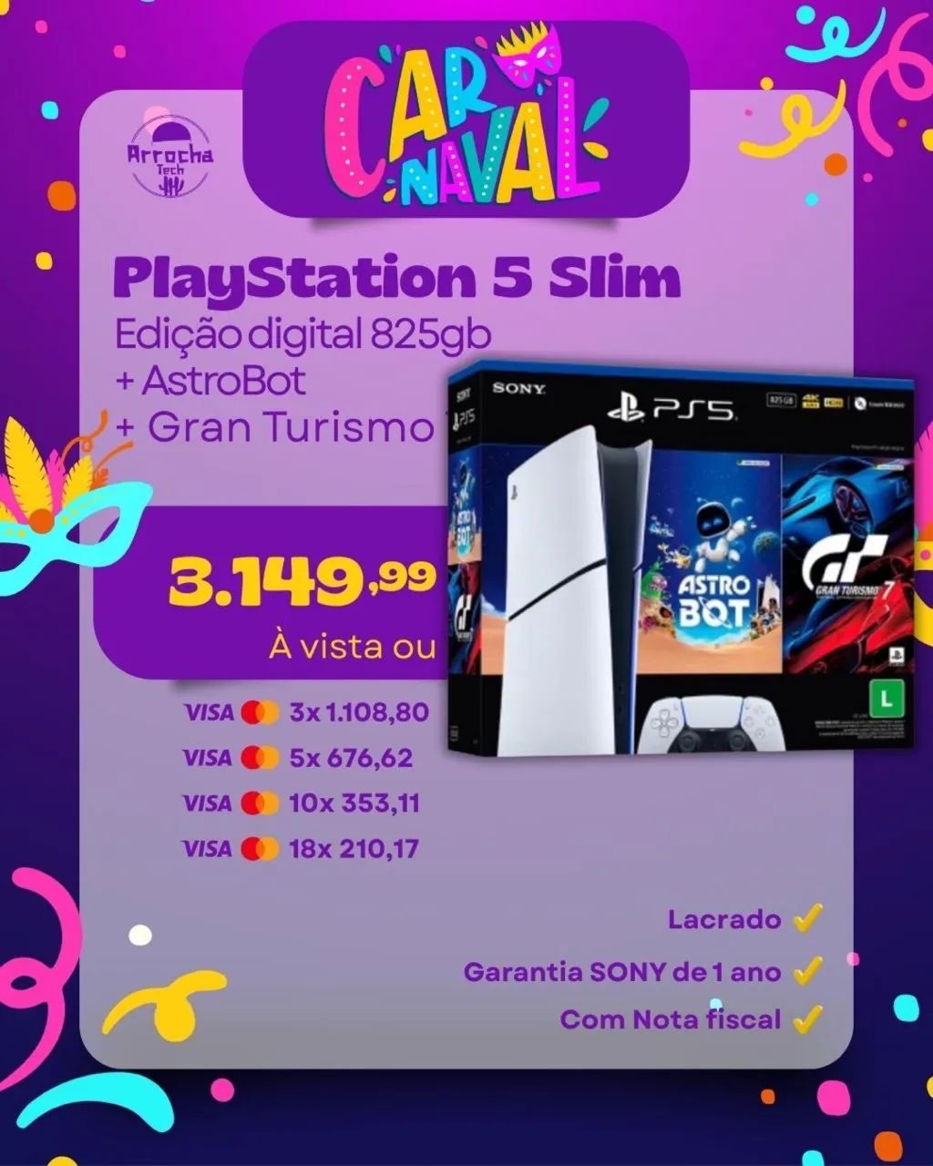 PlayStation 5 slim mídia digital