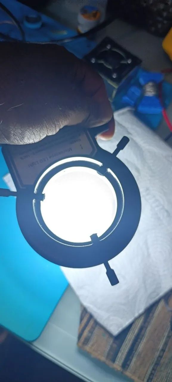 Ringlight anel de led para microscópio ou lentes 220v  muito forte - Foto 2