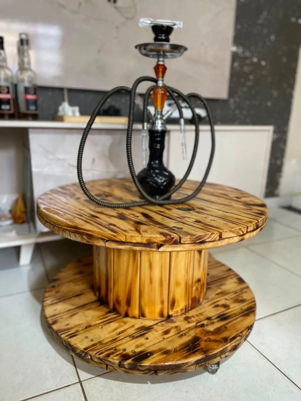 Mesa de madeira carretel nova - Foto 3