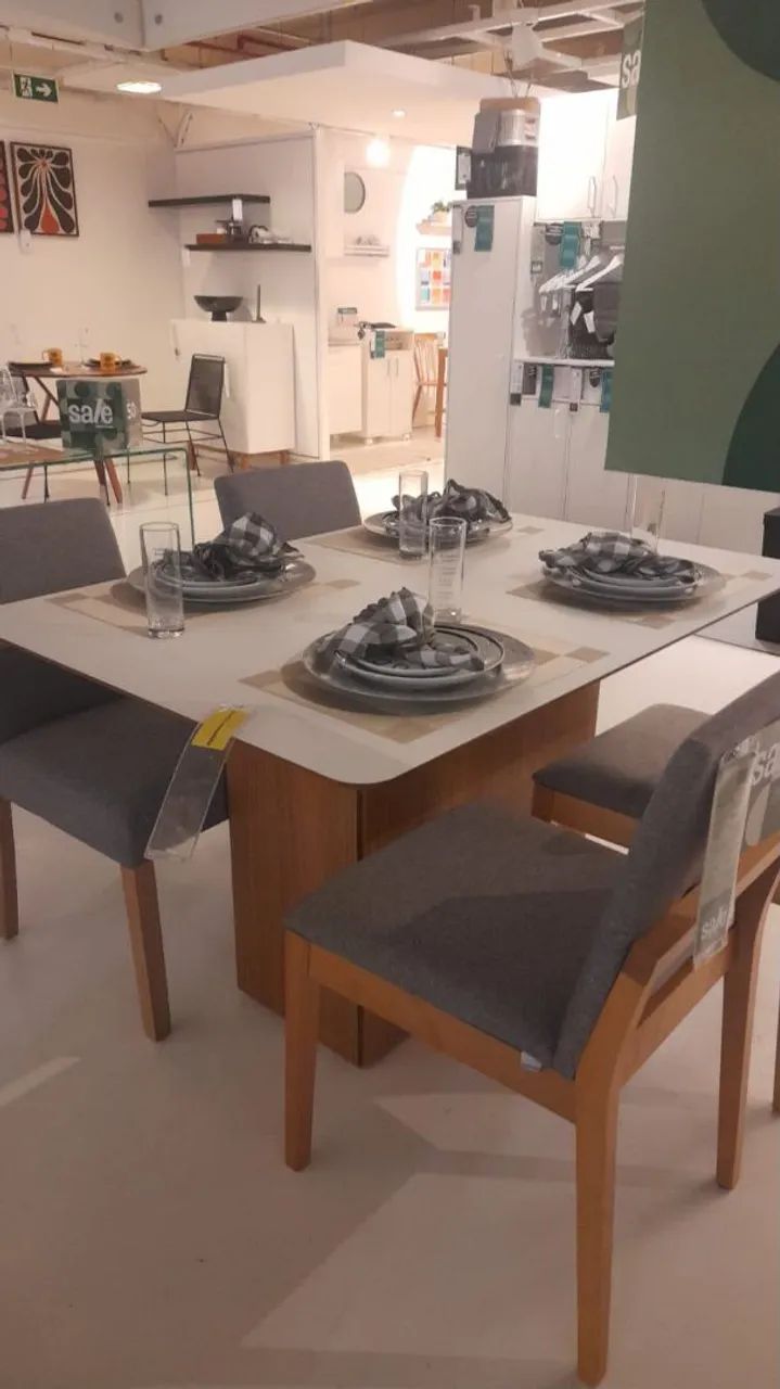 Mesa Jantar 1,3 X 0,90 Nova s/ cadeiras - Foto 4