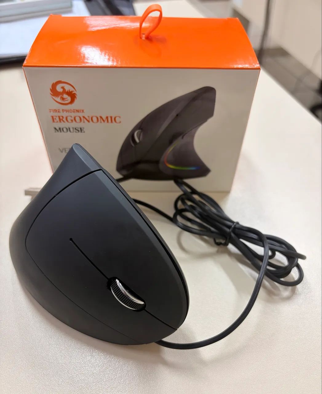 Mouse Ergonômico Vertical D5 com Fio - Foto 3