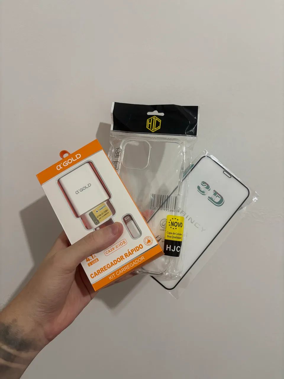 Kit Carregador, Capinha e Película  - Foto 2