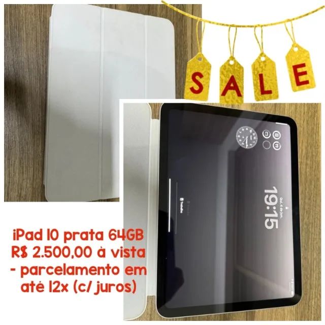 iPad 10 prata 64GB