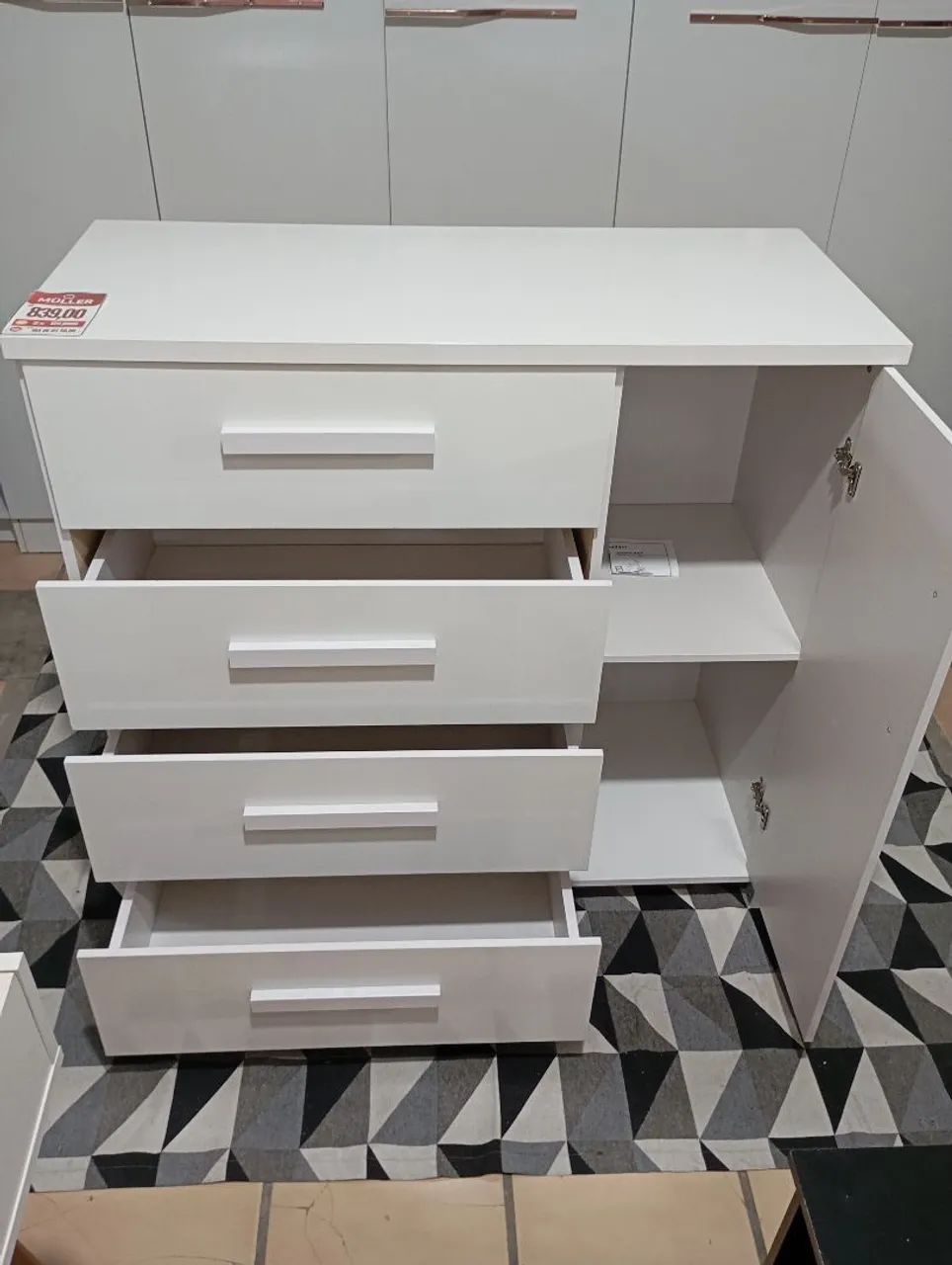 Cômoda sapateira branca - Foto 2