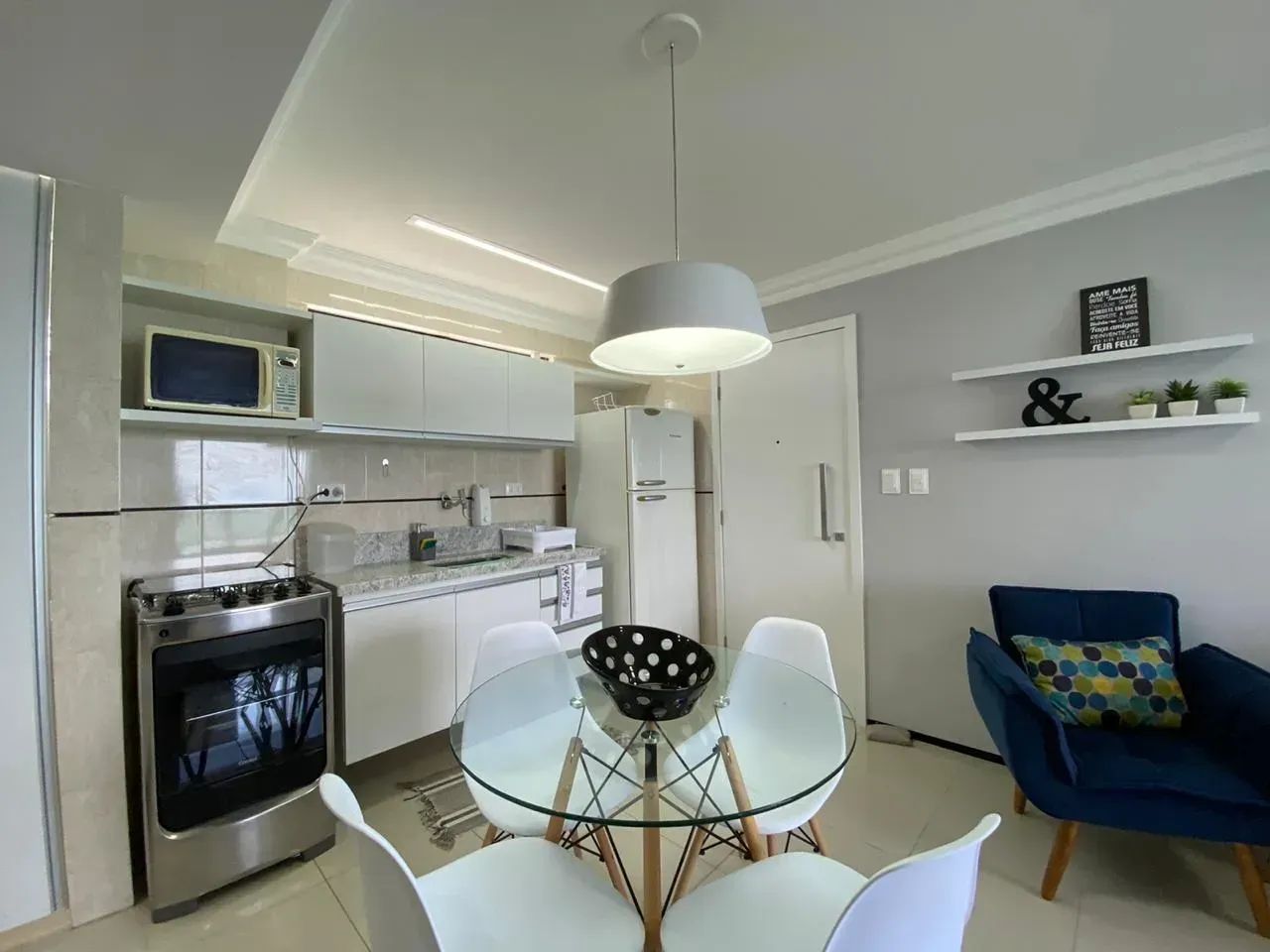Lindo Apartamento 2 Quartos Mobiliado Vista Mar Andar Alto. - Foto 3
