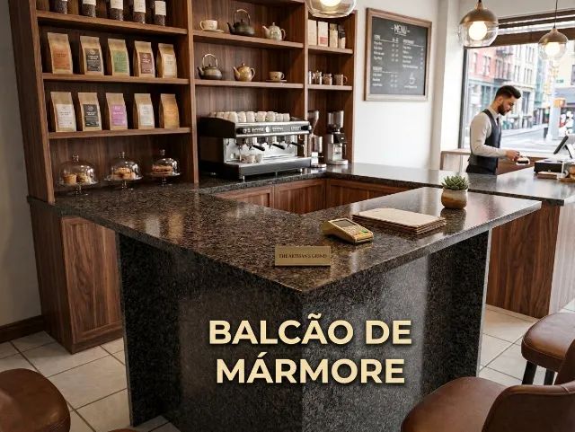 Balcão de Mármore para estabelecimentos comerciais
