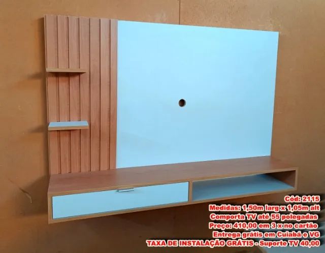 Painel MDF p/ TV até 55 polegadas (NOVO) - Foto 4