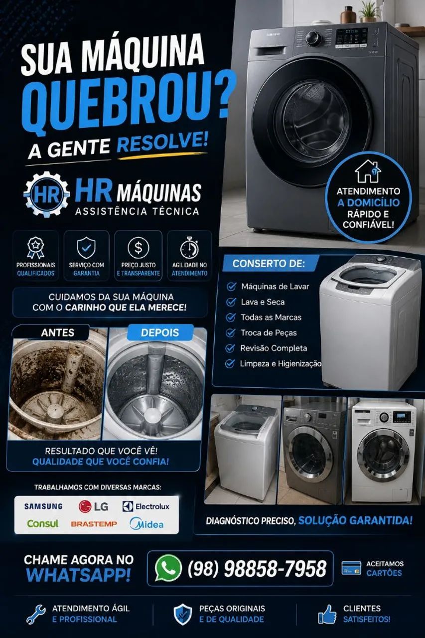 Consertos de máquinas de lavar 