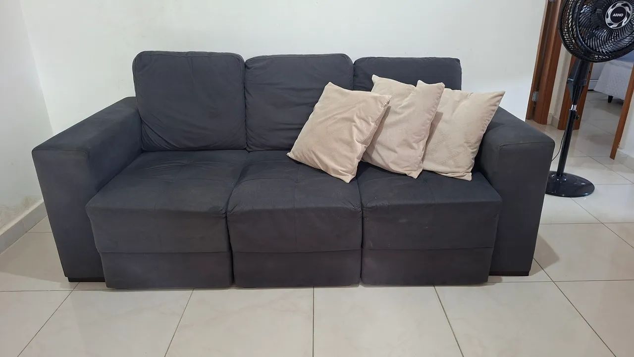 Sofá Retrátil (acompanha 3 almofadas como na imagem) - Foto 2