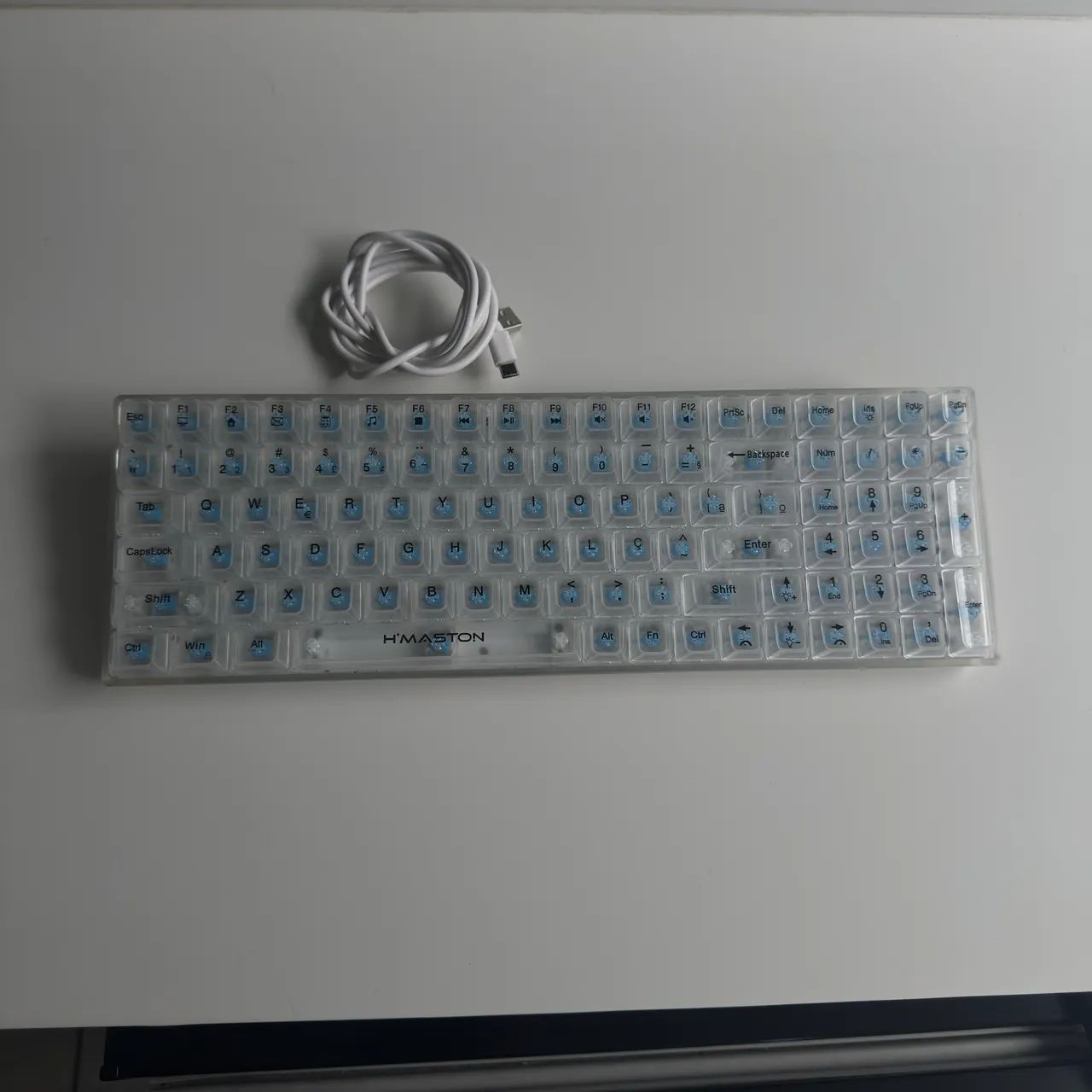 Teclado Mecânico Hmaston TK06 Transparente com Led 