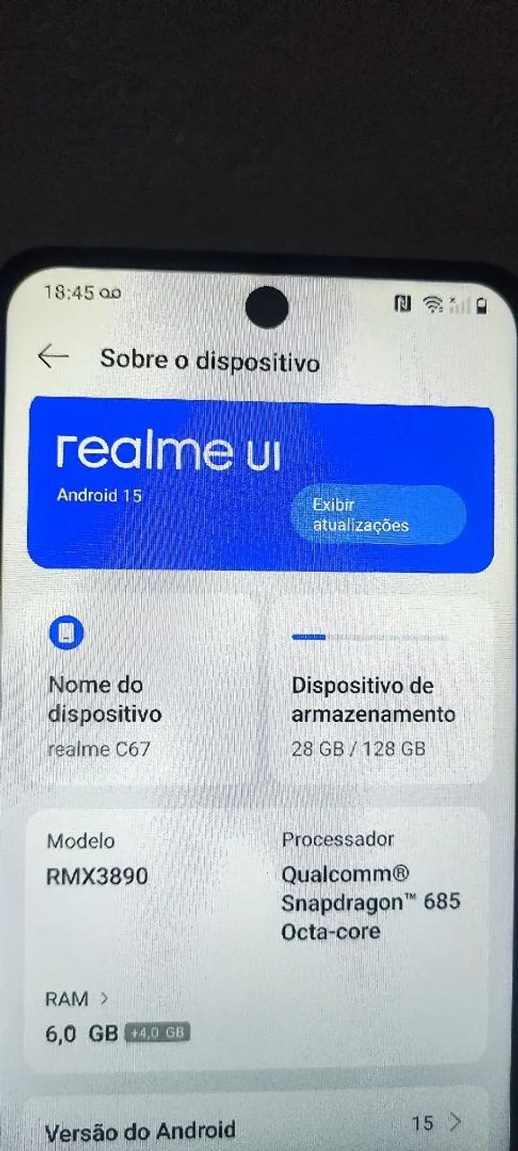 Realme C67 128 e 6 + 4 de ram (espansivel) - Foto 5