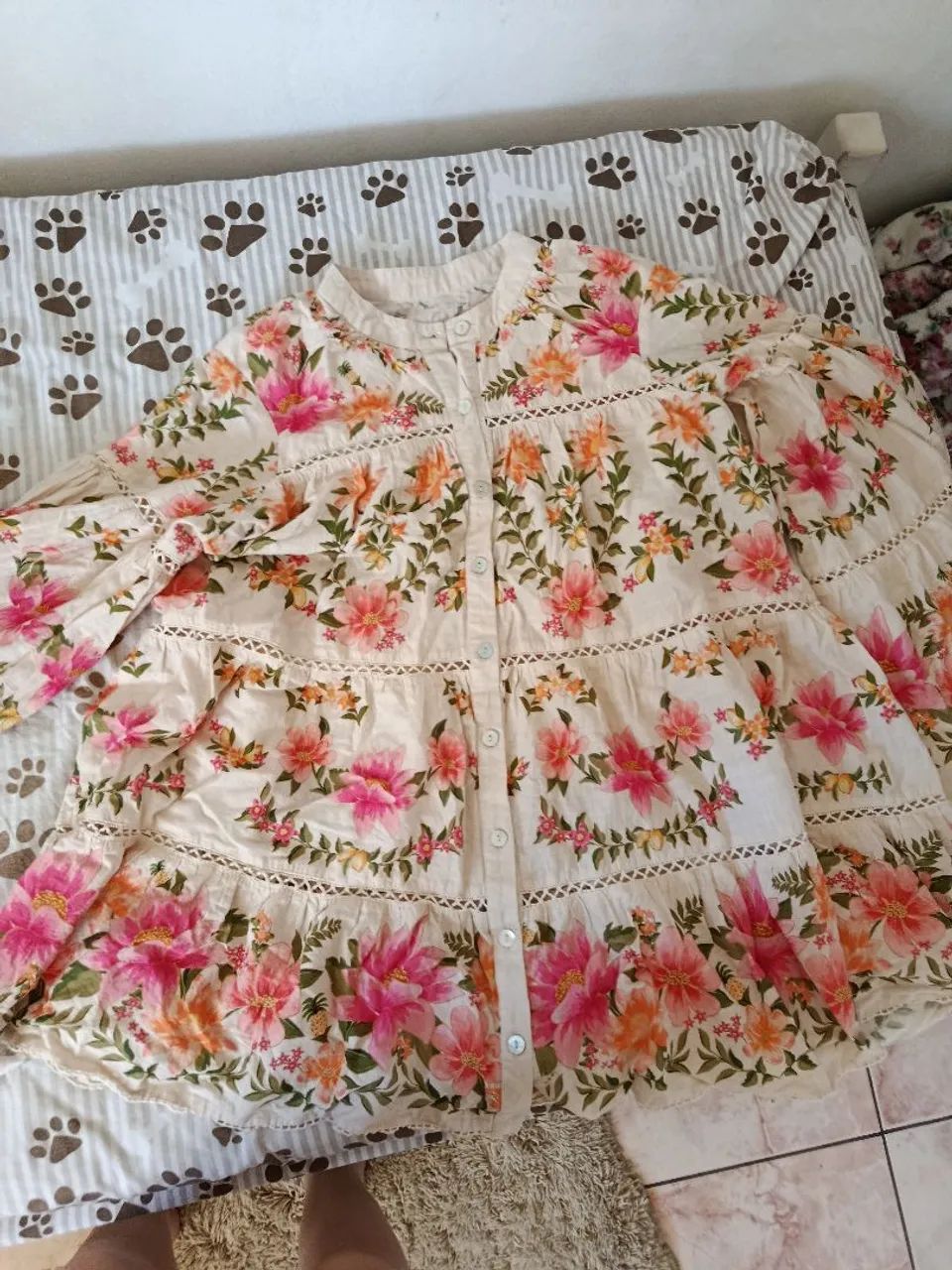 Blusa feminina floral G - Foto 4