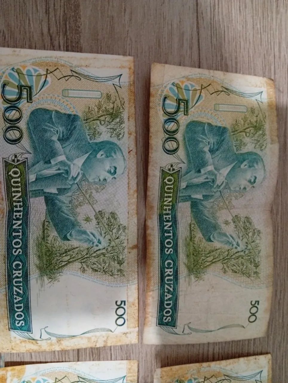 6 Cédulas antigas de 500 cruzados. - Foto 3