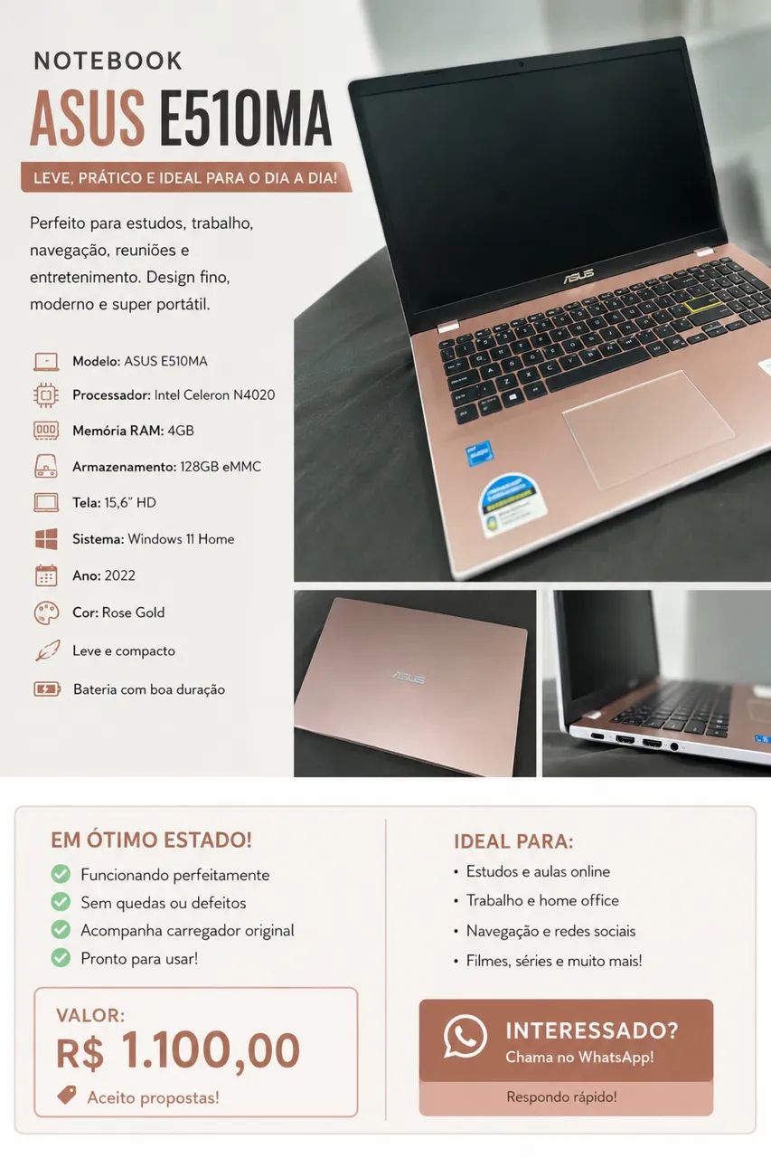 Notebook ASUS E510MA - Foto 3