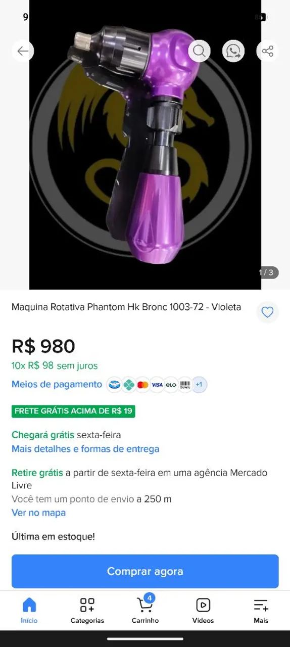 Máquina tatuagem profissional  - Foto 3