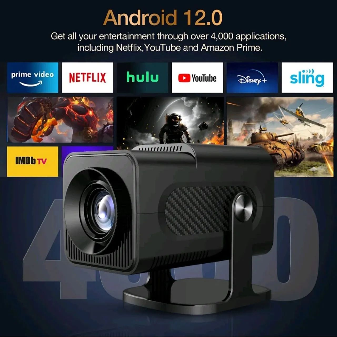 Projetor HY320 FullHD 1080p Android