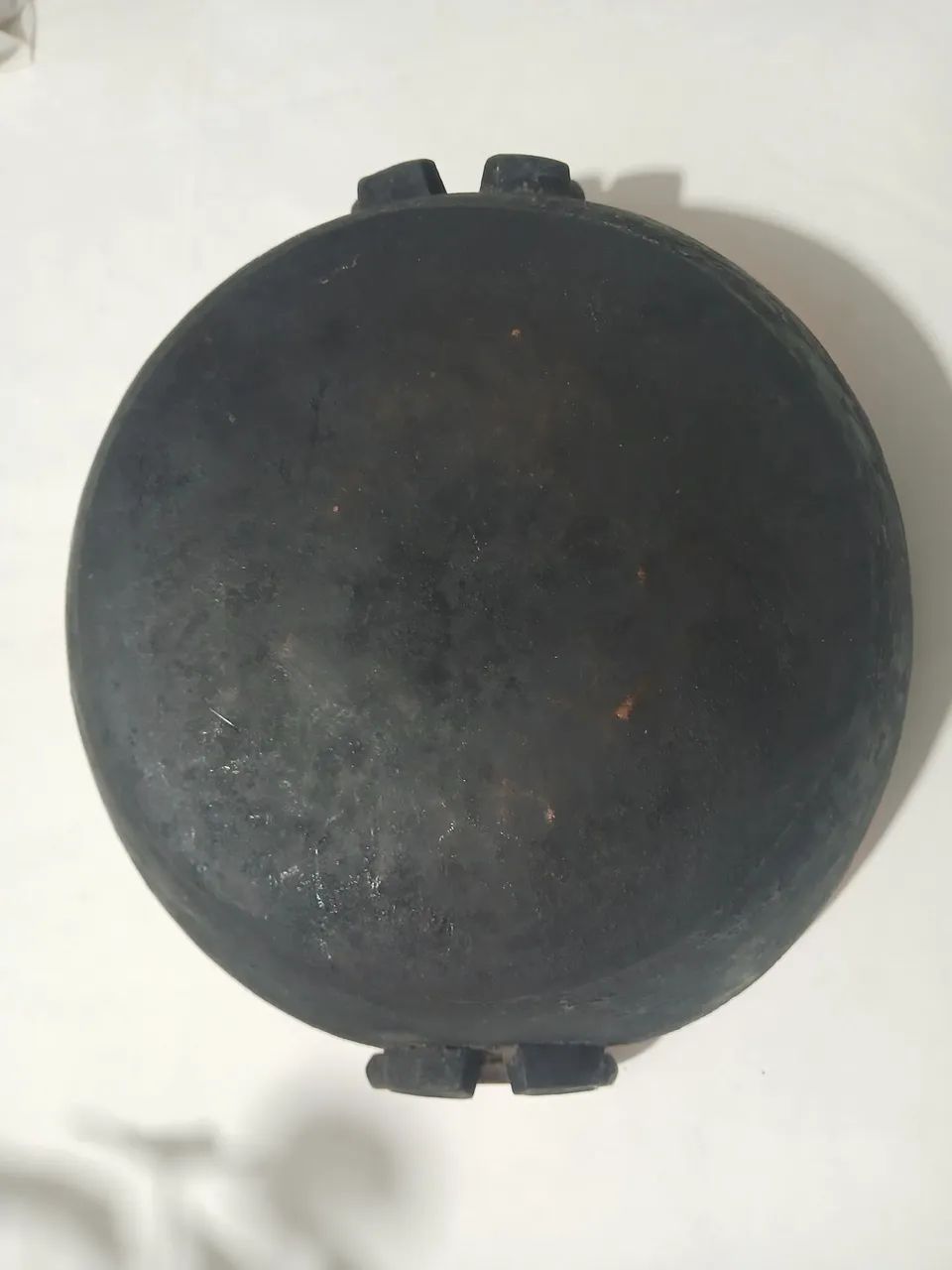 Tacho Antigo de Cobre com Alças de Bronze - 28,5 cm - Foto 5