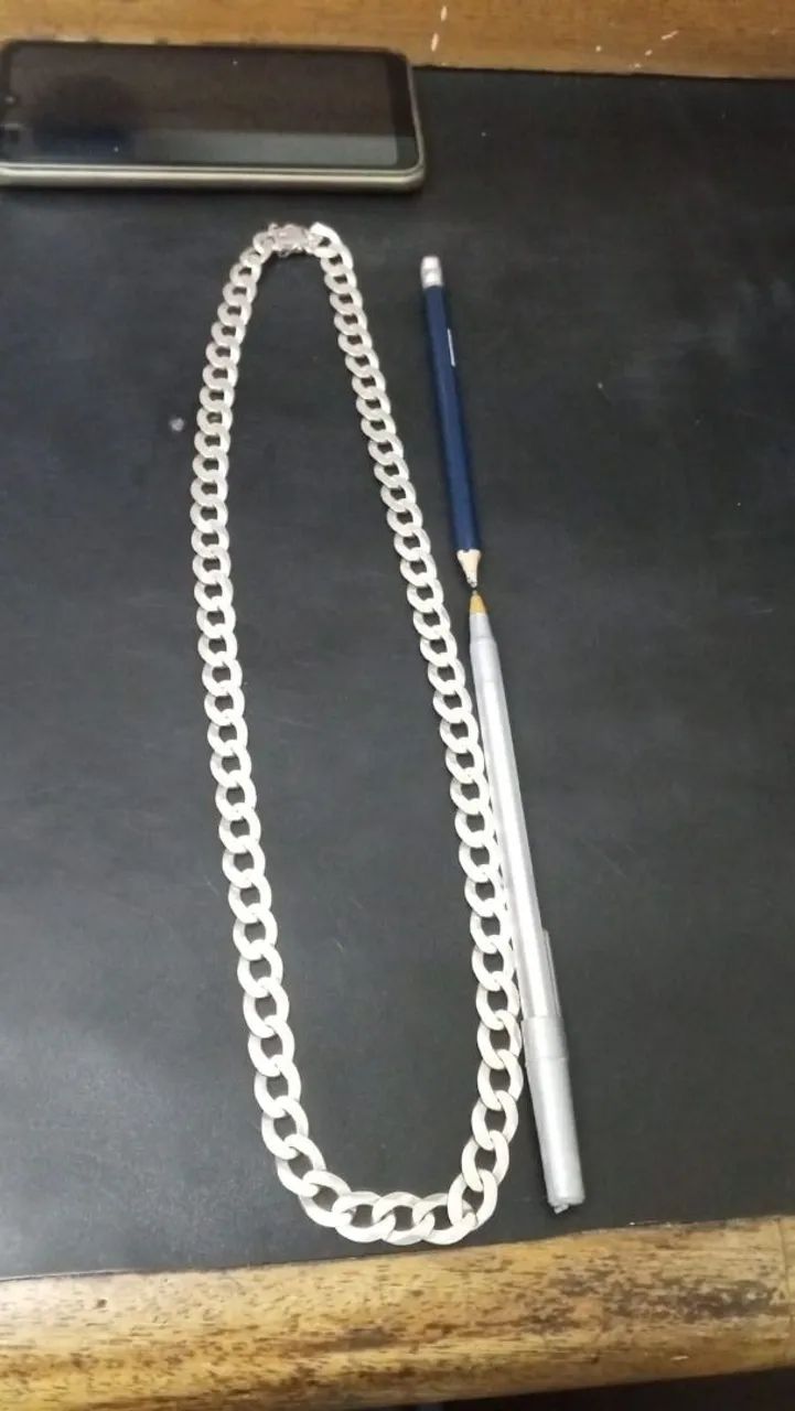 CORRENTE DE PRATA 10 MM / 70 CTM  - Foto 2