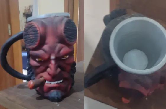 caneca hellboy resina