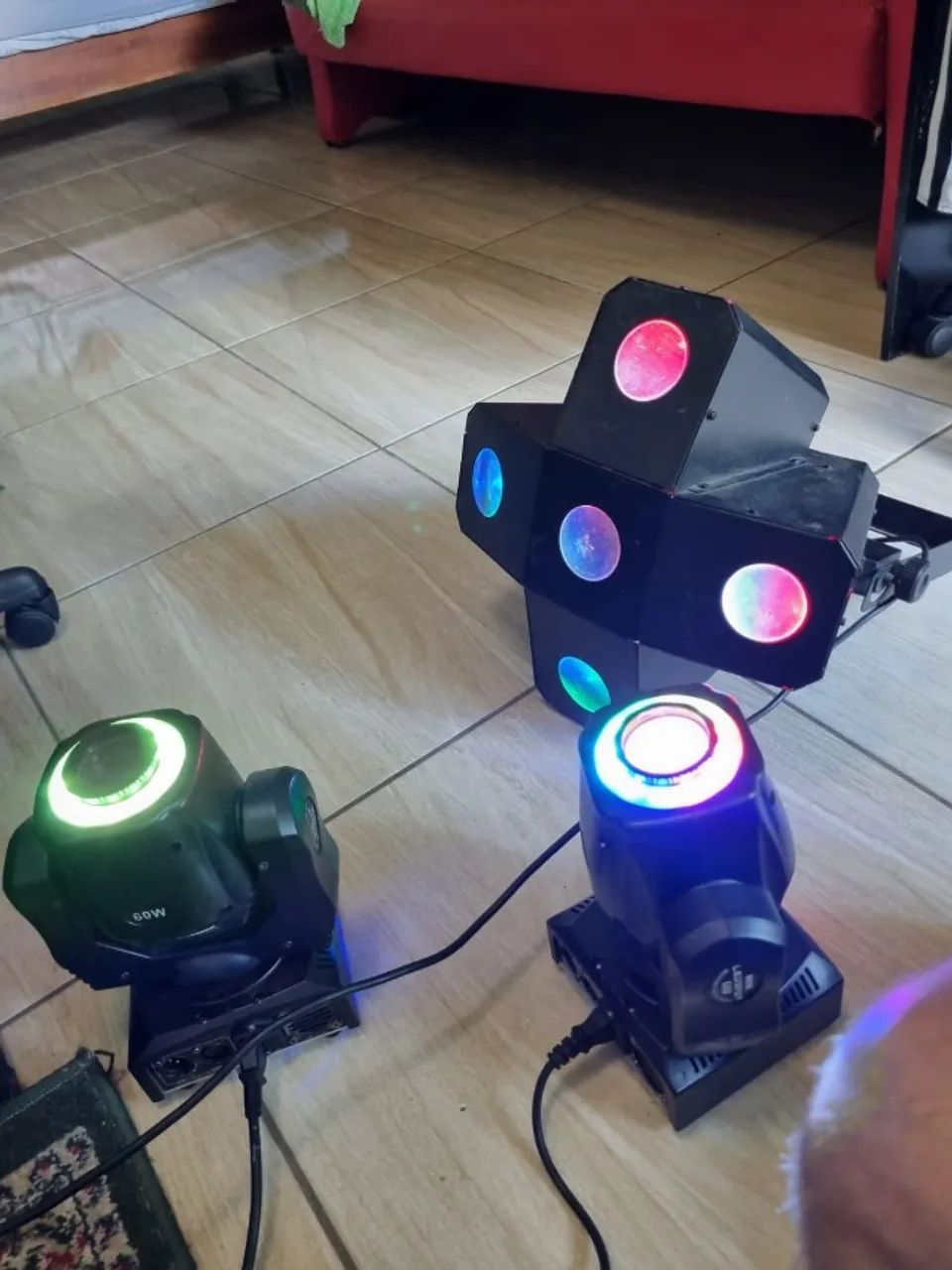 Luz festa palco móvel - Mini Moving Head Spot 60w Dmx512 8 Cores E 8 Desenhos Bivolt - Foto 2