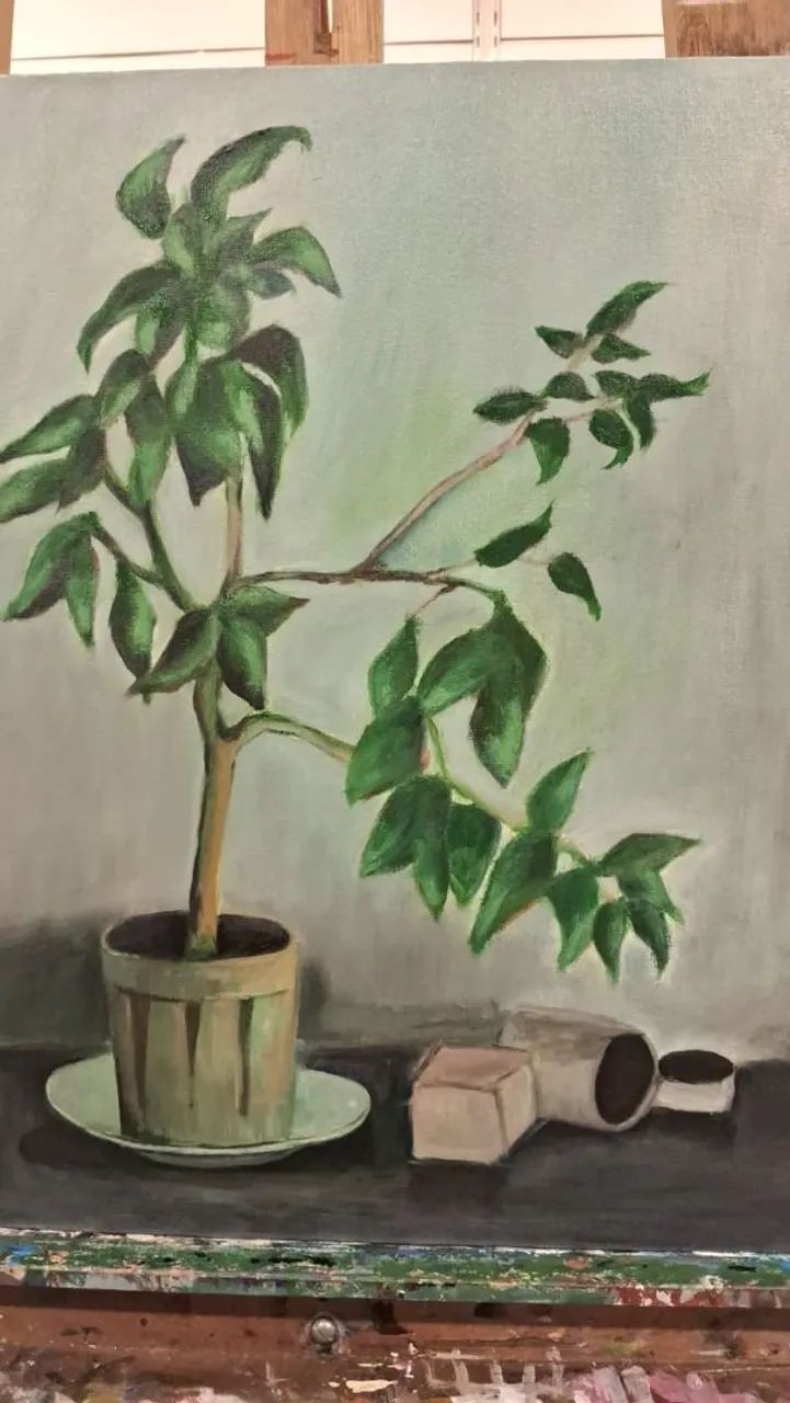 Quadro vaso e flor
