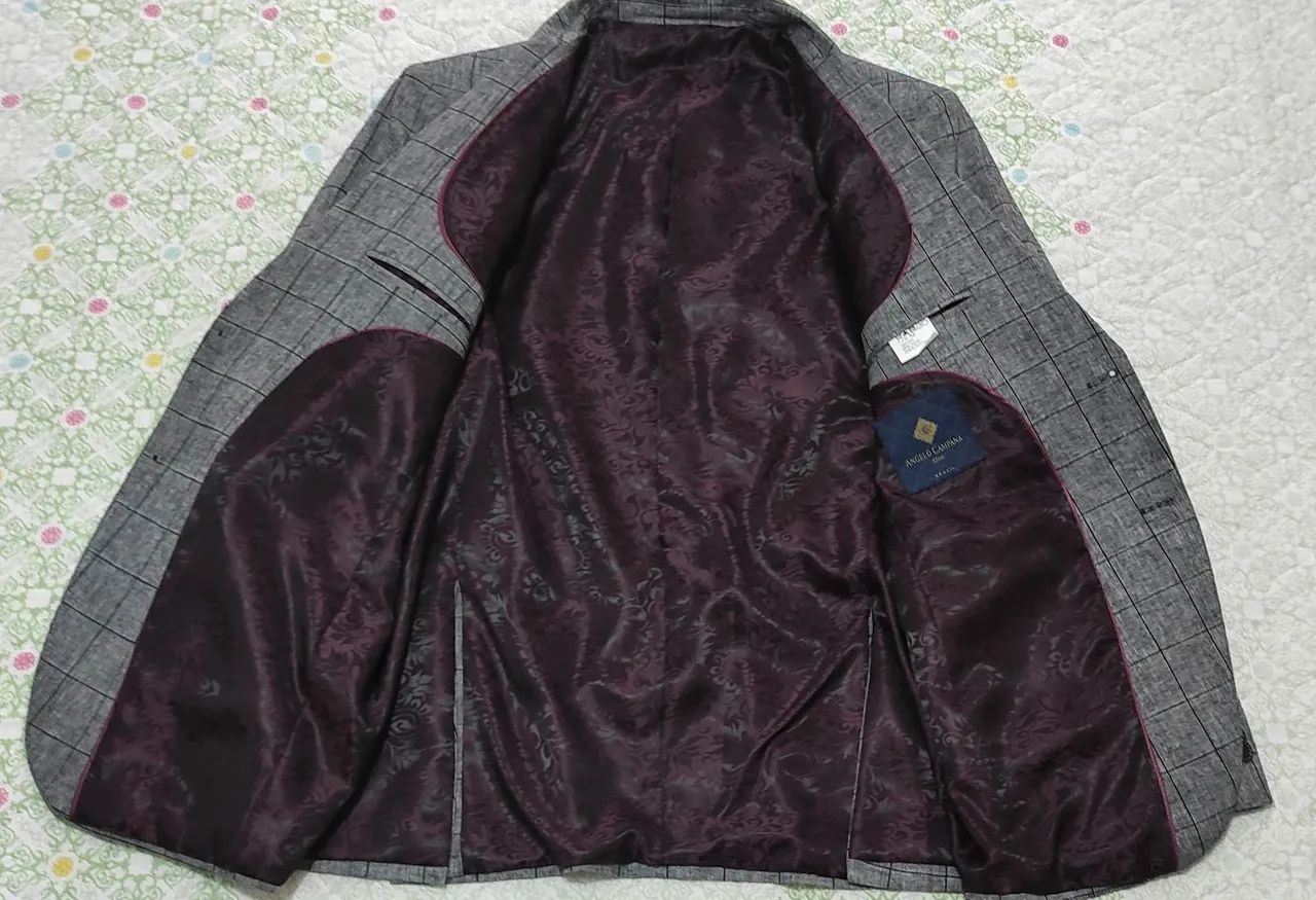 Blazer masculino de linho slim Angelo Campana - Foto 5