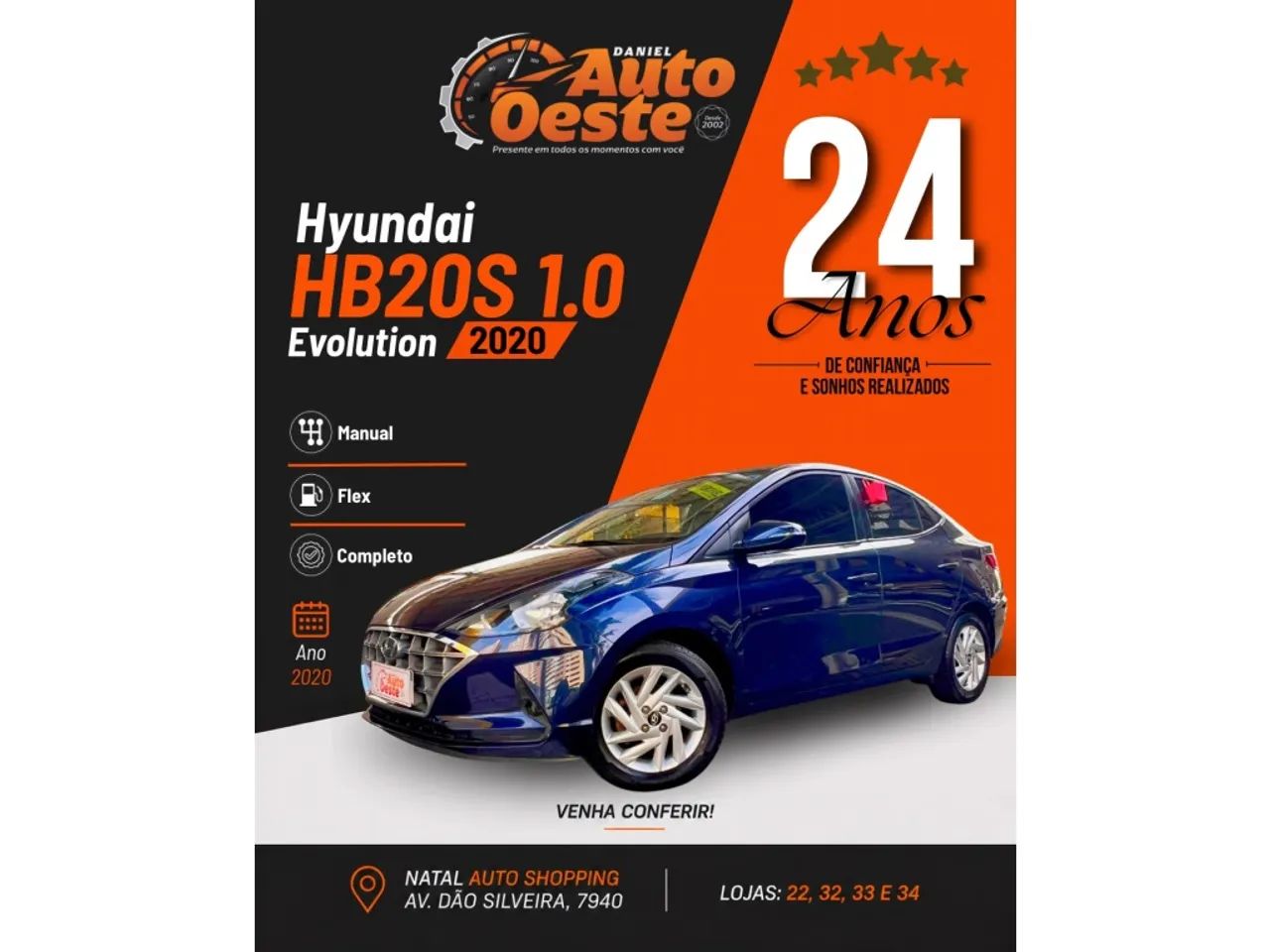 Hyundai HB20S Evolution 1.0 Flex 12V MEC 2020