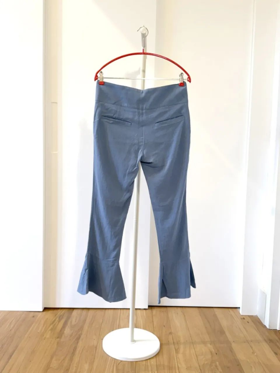 Calça Super Suite linho azul 38 - Foto 4