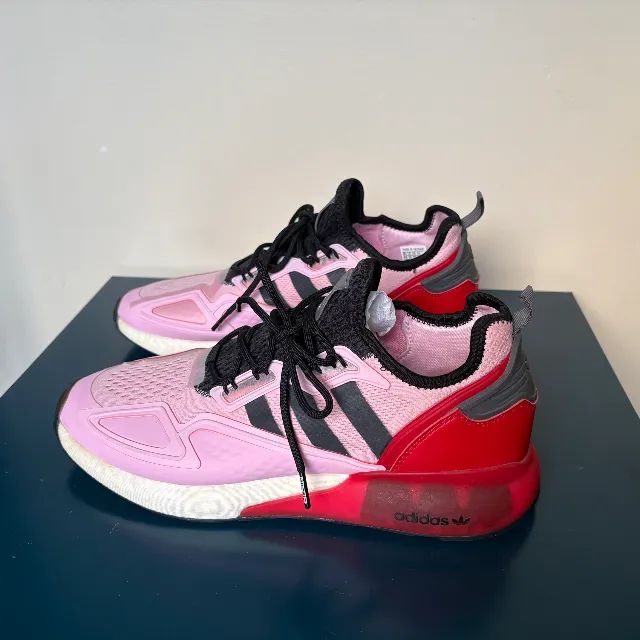 ♡ adidas zx 2k boost ninja time in true pink. tamanho 44 (us 12
