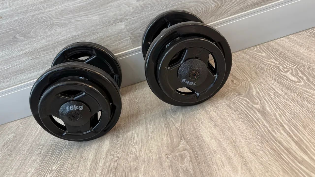 Dumbbell Revestido Sport Preto - 16Kg