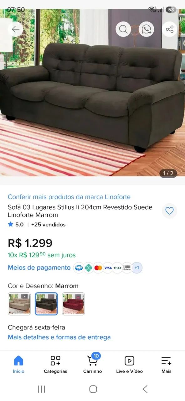 Sofá 3 lugares em ótimo estado.  - Foto 3