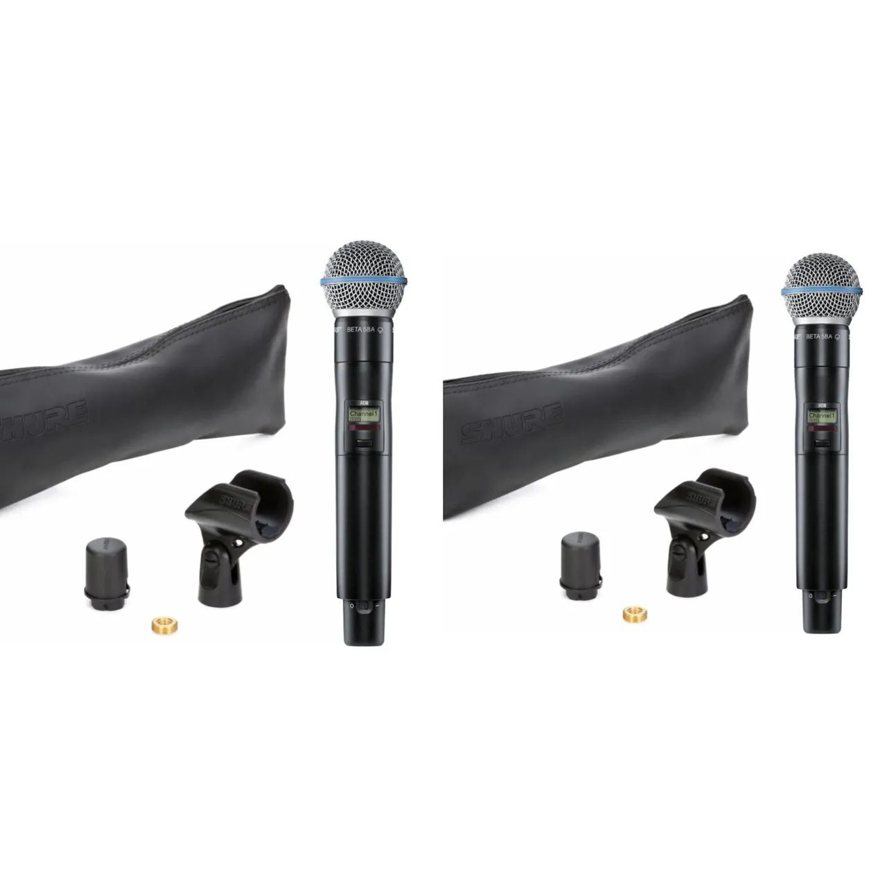 Microfone Profissional Shure Axient Digital AD4D Bastão AD2 Beta 58A Já Com TALK SWITCH - Foto 5