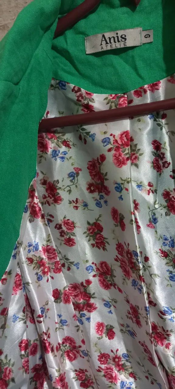 Blazer verde linho tam G - Foto 2