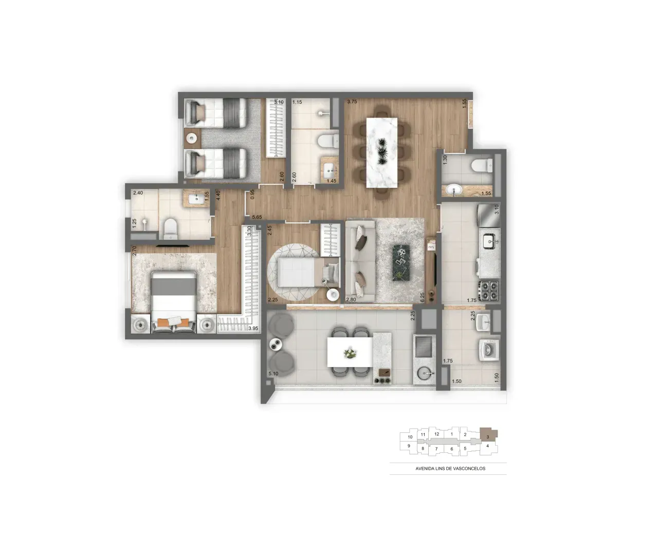 PLANTA 89m²